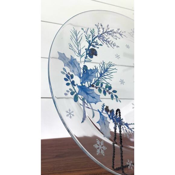 Winter Frost by PFALTZGRAFF Round Glassware Cake Plate with Original Box - Picture 7 of 10